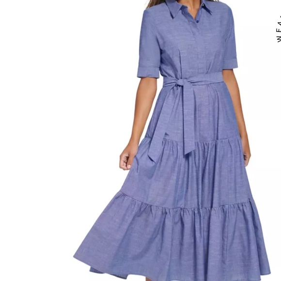 Calvin Klein Dresses & Skirts - Calvin Klein Collared Belted Midi Dress NWOT